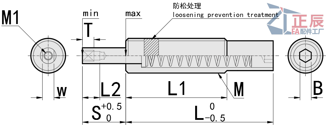 Émbolos con resorte roscados PJLTP PJHTP