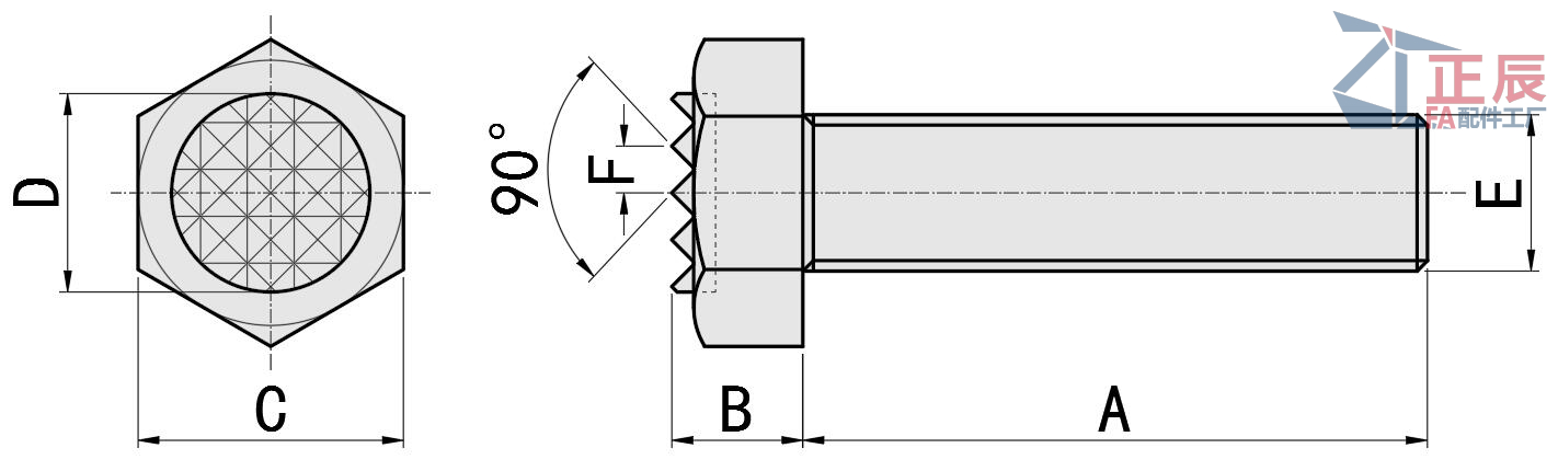 Tornillos de agarre hexagonales ZT19