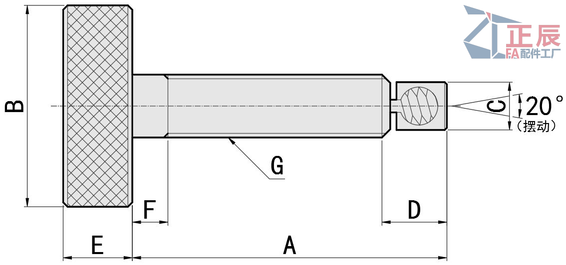 Tornillo de ajuste del columpio ZT60