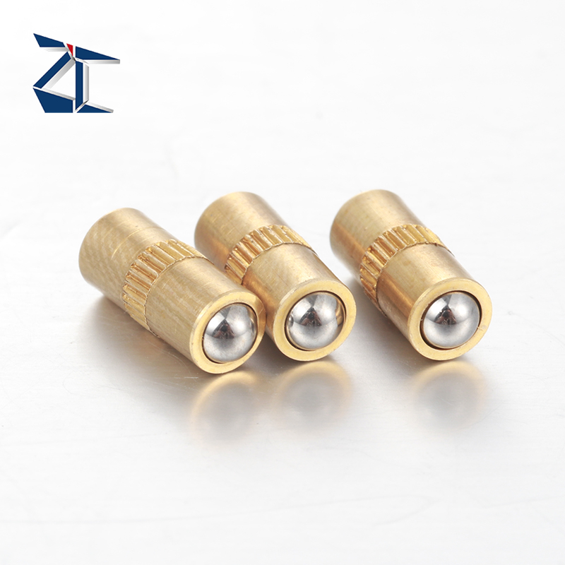 Émbolo de bola de carga de resorte de latón con pasadores de émbolo de punta esférica de doble cara de alta calidad