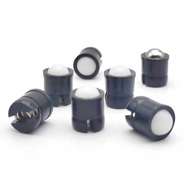 Posicionadores de resorte Press Fit lisos con collar y bola autosujetante