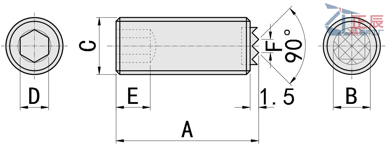 Espárragos roscados para pinzas Forma ZT18