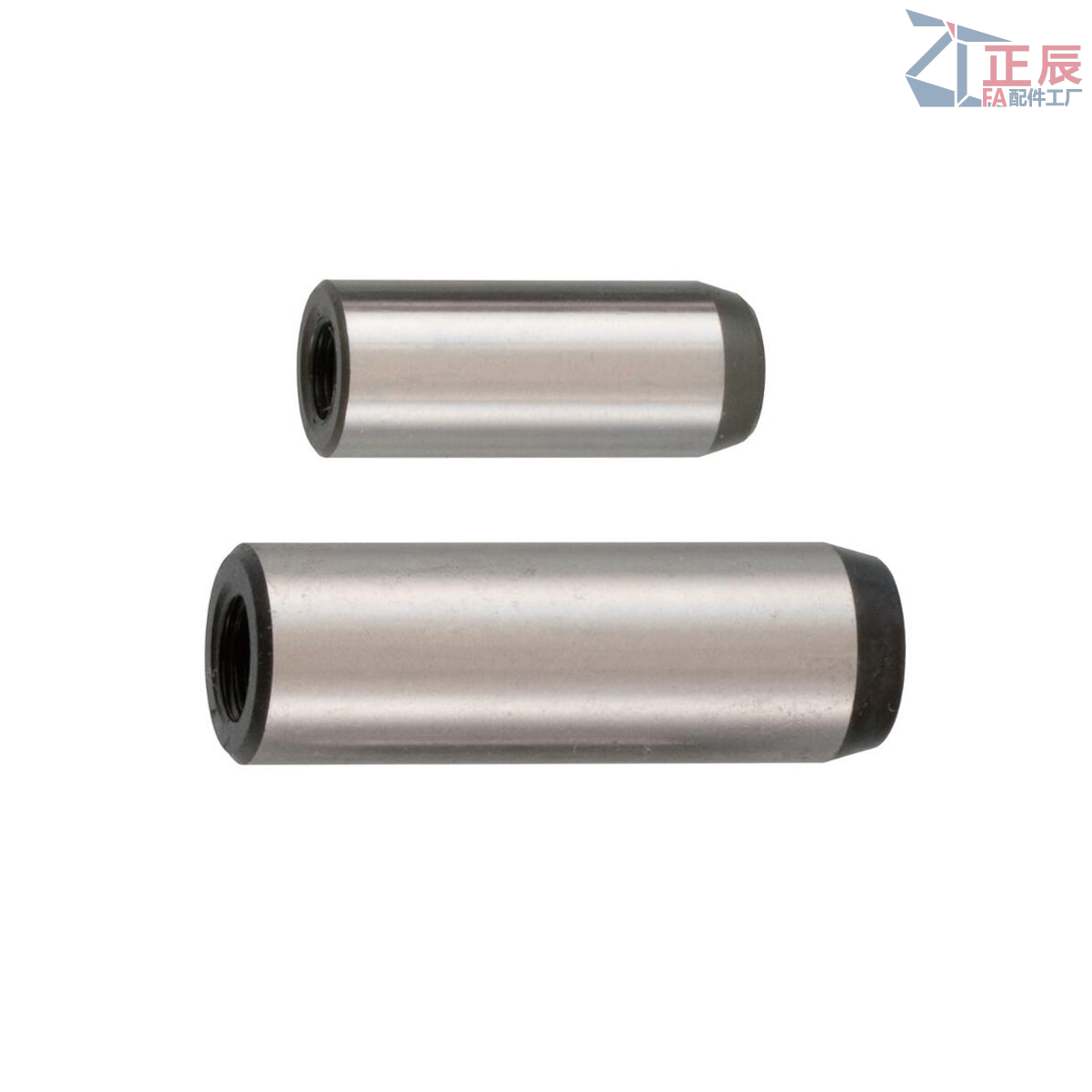 Pasadores rectos Orificio pasante roscado Un extremo Biselado Un extremo Radiado Tolerancia p6 THS