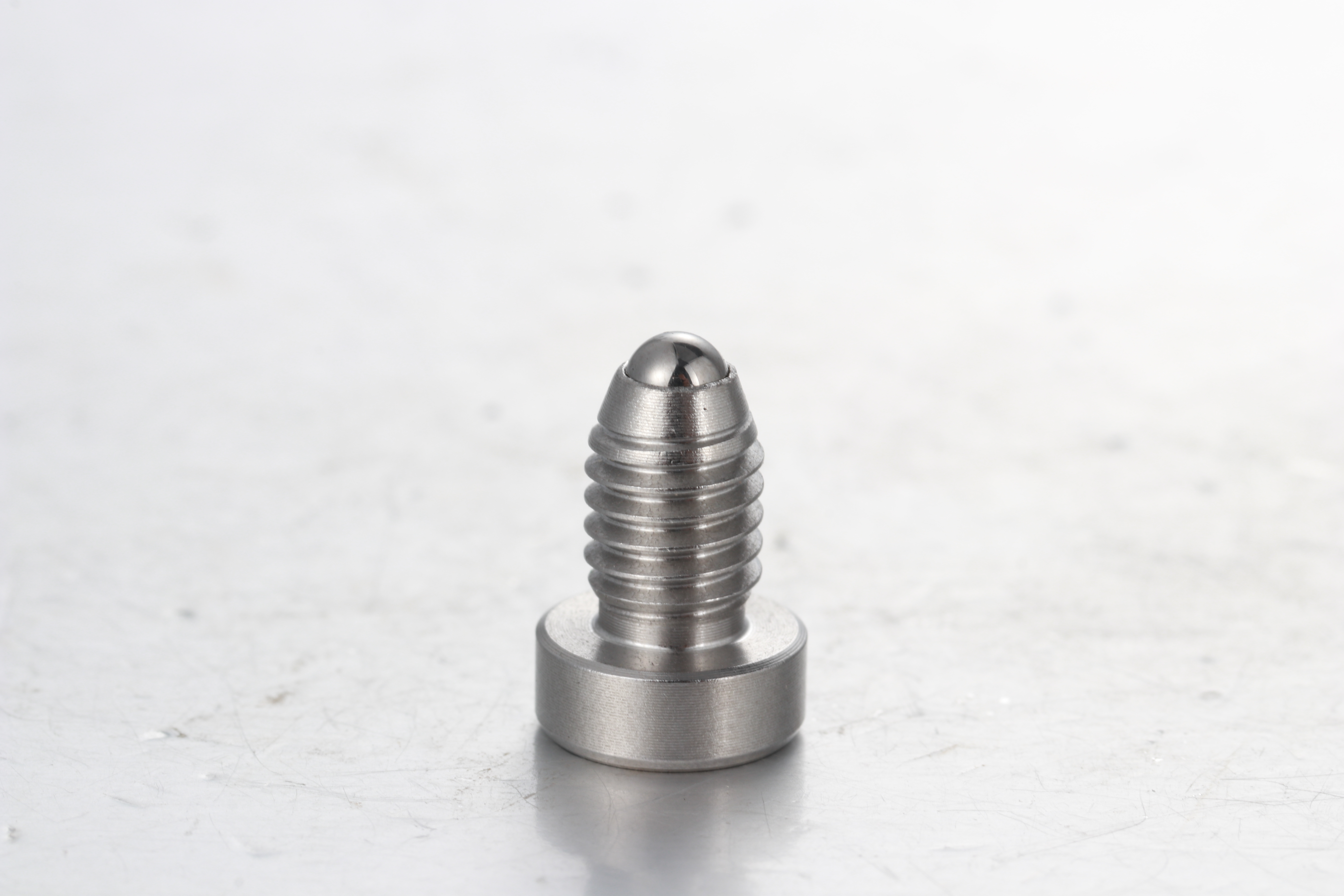 Posicionadores de resorte con extremo esférico y cabeza hueca hexagonal BPCT de acero o acero inoxidable