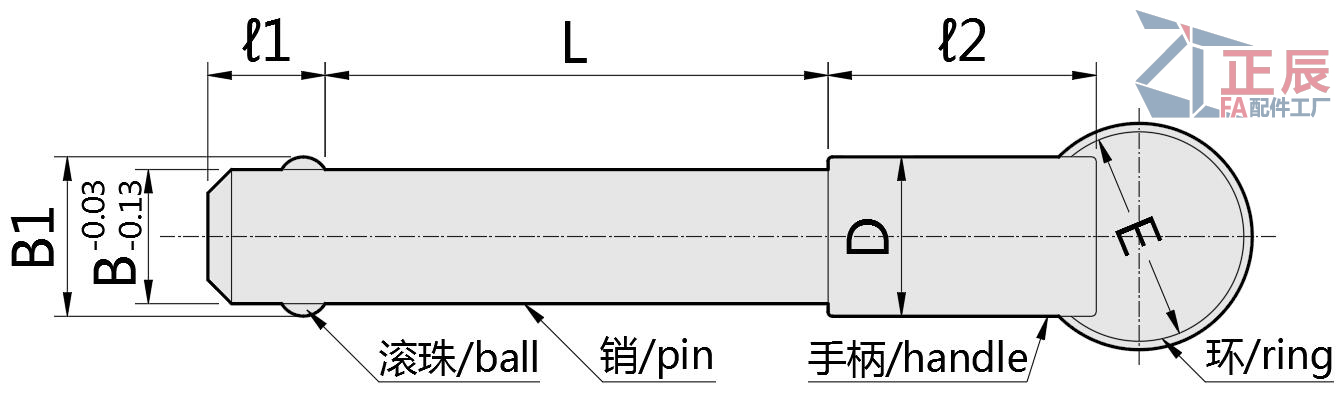 Botón pulsador Pasador de liberación rápida Resorte Pasadores de bloqueo de bola Tipo de resorte BLPS