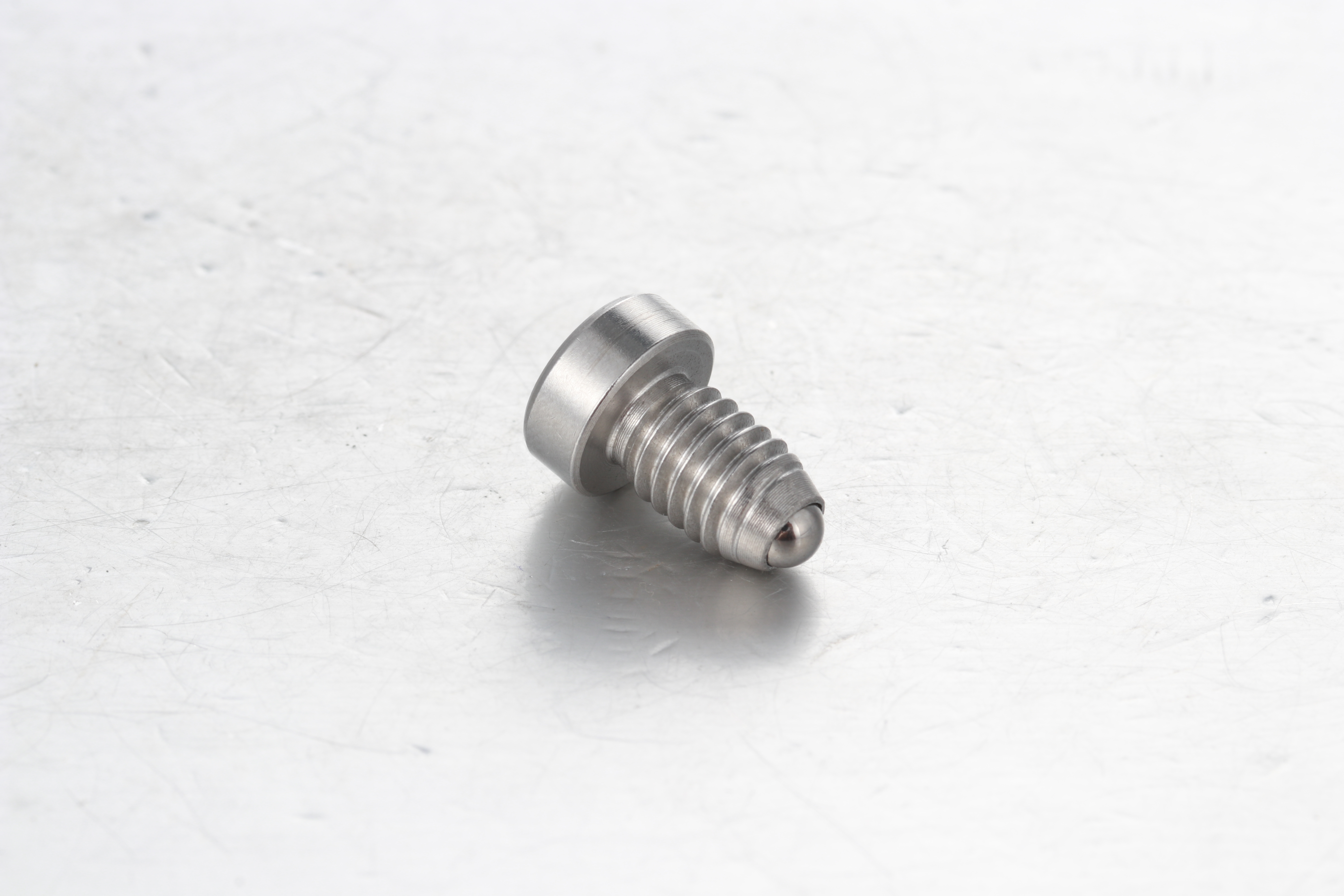 Posicionadores de resorte con extremo esférico y cabeza hueca hexagonal BPCT de acero o acero inoxidable