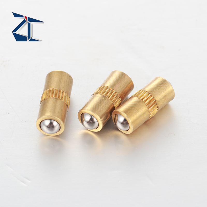 Émbolo de bola de carga de resorte de latón con pasadores de émbolo de punta esférica de doble cara de alta calidad