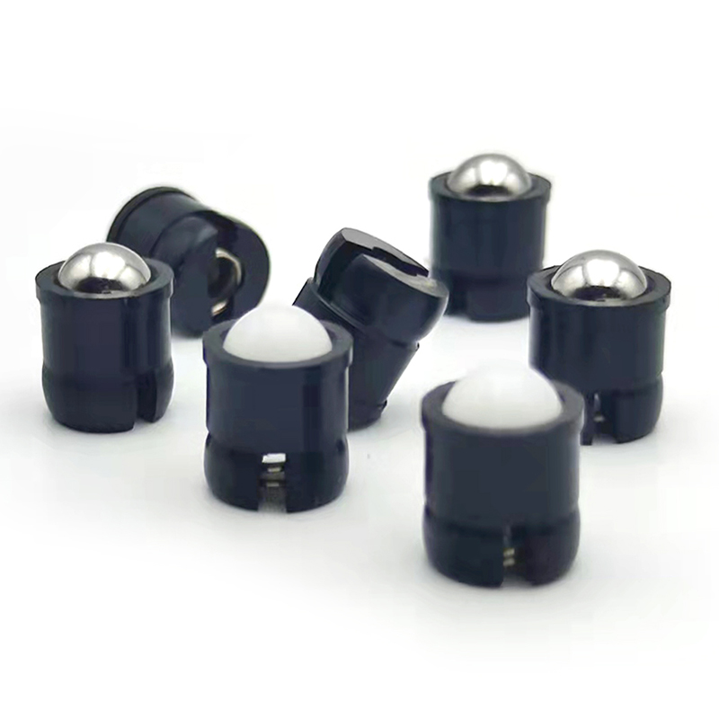 Posicionadores de resorte Press Fit lisos con collar y bola autosujetante
