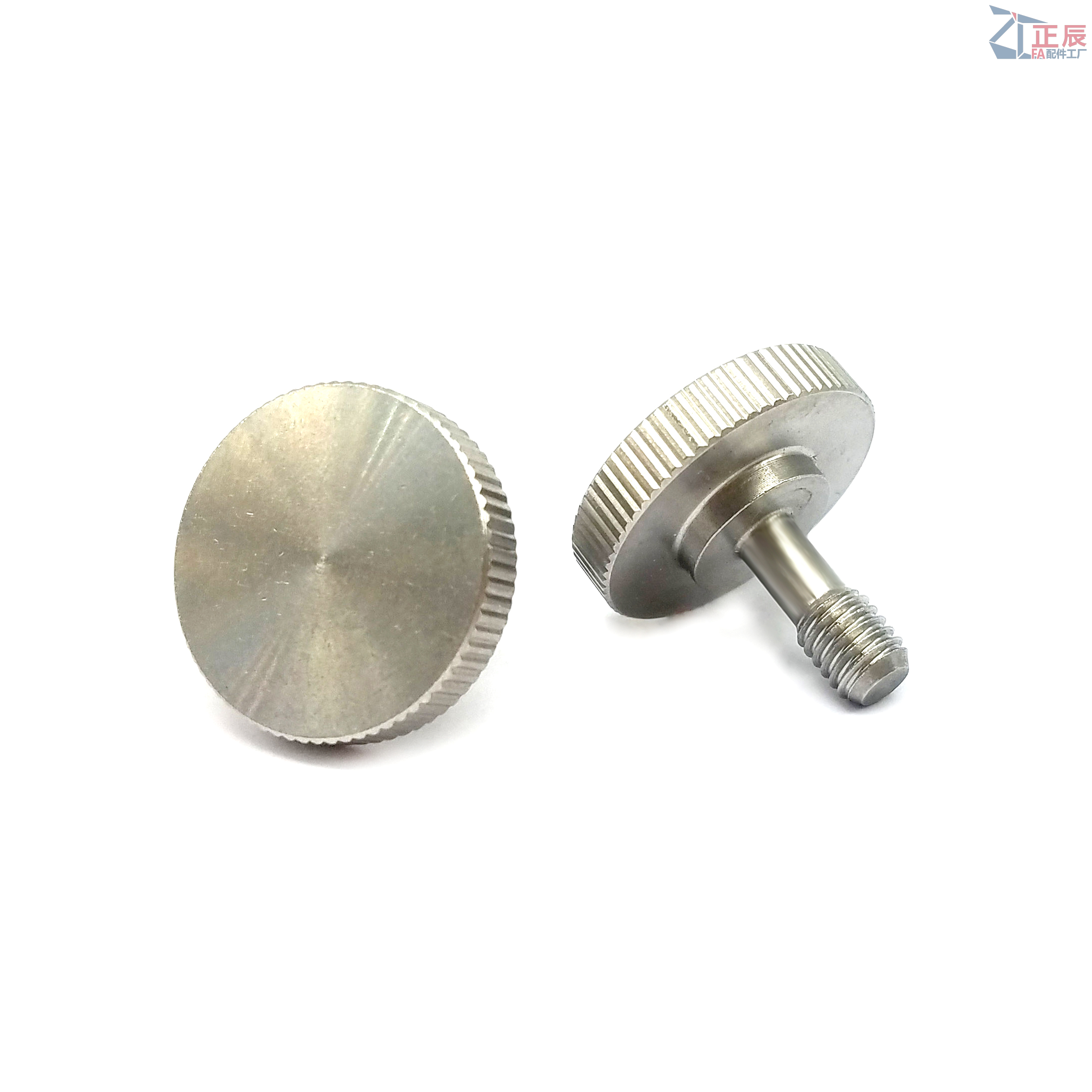 Tornillos cautivos moleteados de cabeza plana grande de acero inoxidable RNCB