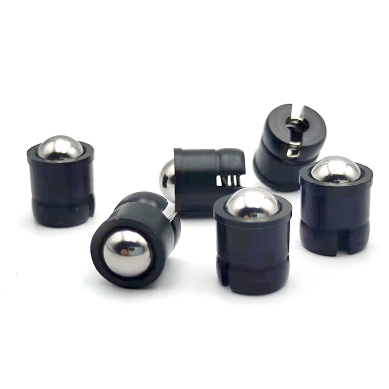 Posicionadores de resorte Press Fit lisos con collar y bola autosujetante