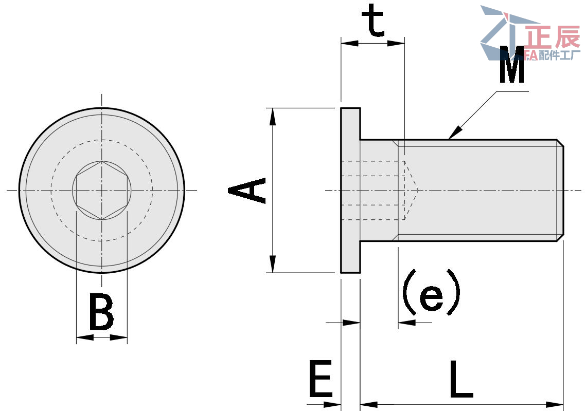 Tornillos de cabeza hueca hexagonal de cabeza ultrabaja CBSS CBSTS